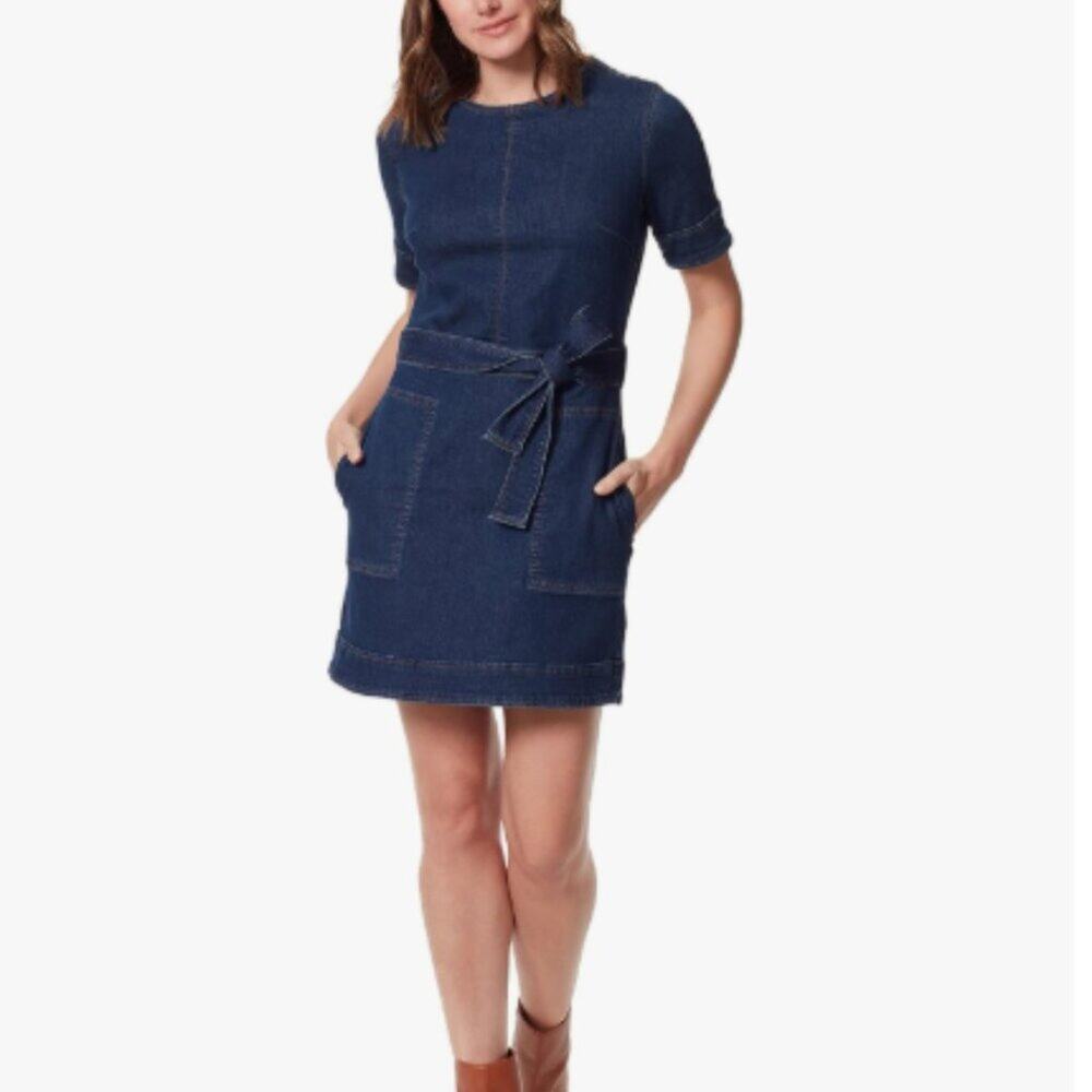 NWT Christian Soriano x Gloria Vanderbilt Collab Denim Belted Dress Size 6